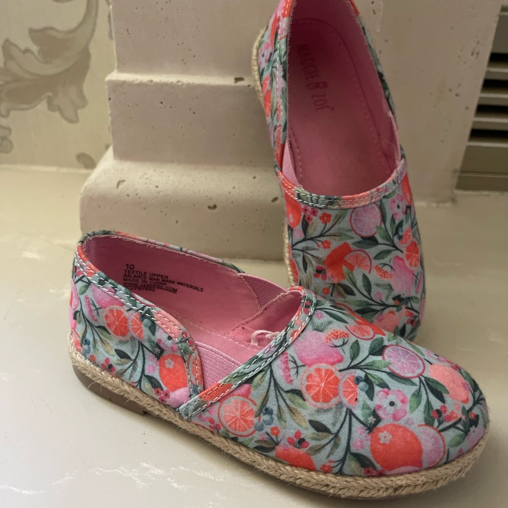 Maggie & Zoe Pink Floral Kids Moccasins